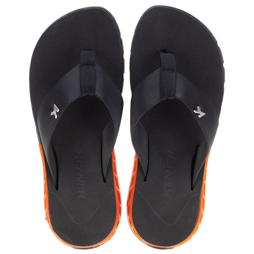 Chinelo Masculino Rakka Kenner DBU PRETO/LARANJA 37