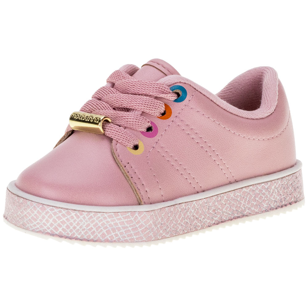 Tênis Infantil Feminino Molekinha 2131112 ROSA cloviscalcados