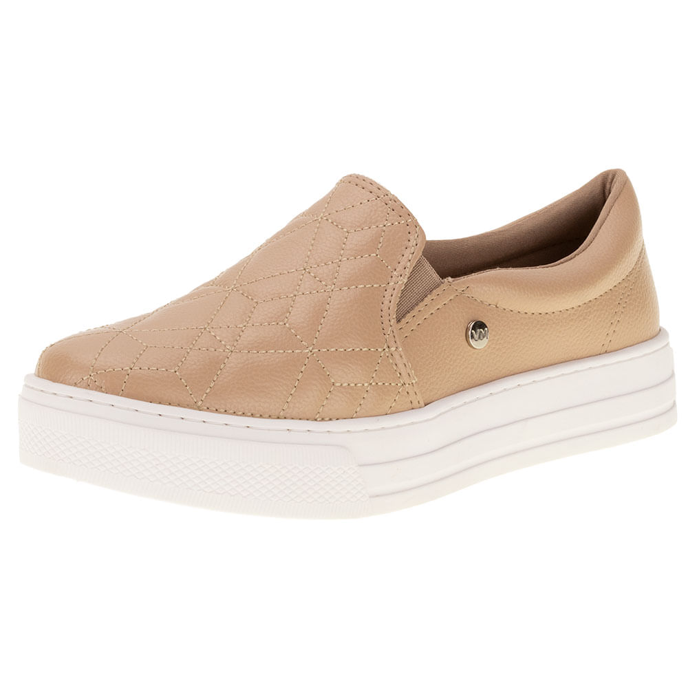 Tênis Via Slip On Via Marte Bege Tênis Feminino Slip On Via Marte