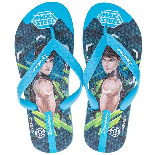 Chinelo Infantil  Polly e Max Steel Ipanema - 26181 AZUL 02 27/28