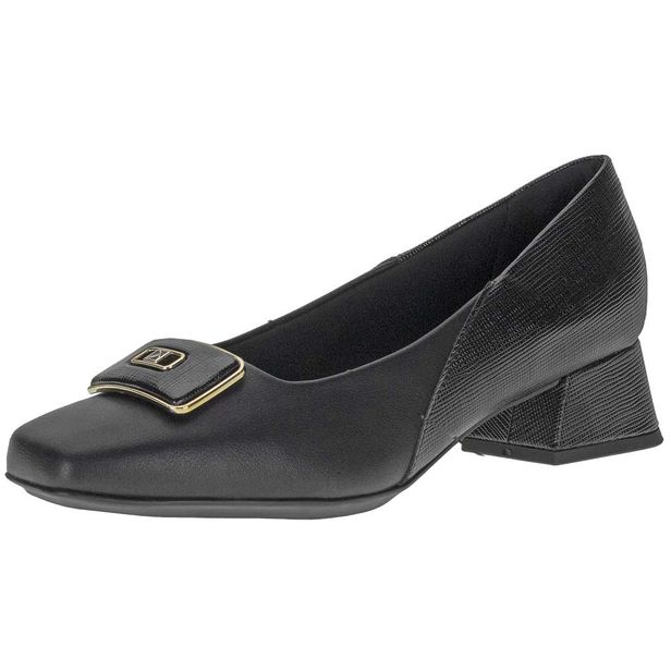 Sapato Feminino Salto Grosso Piccadilly - 160057 PRETO 35