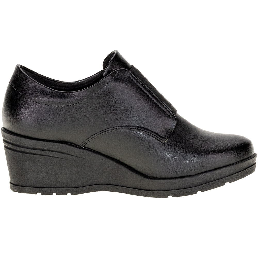 Sapato Feminino Anabela Beira Rio 4299102 PRETO 34