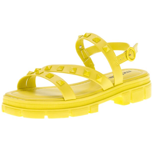 Sandália Feminina tratorada Moleca - 5475106 AMARELO 35