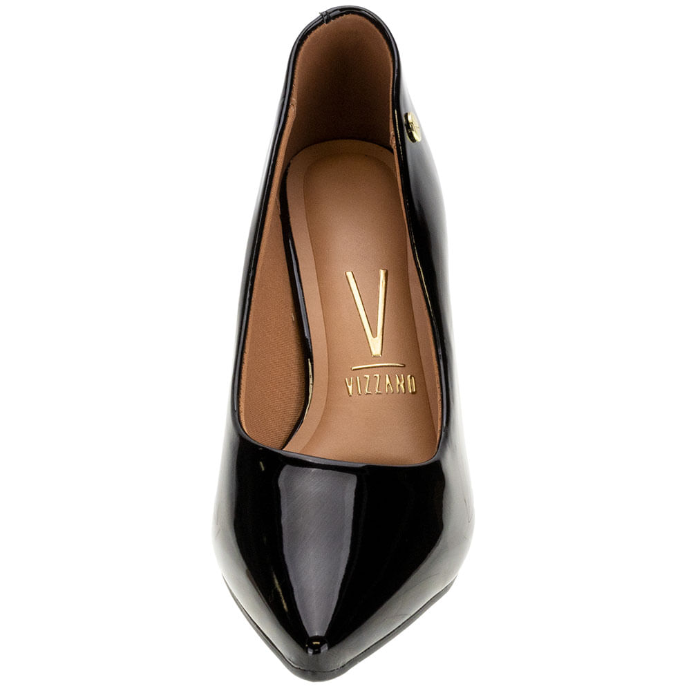 Sapato Feminino Salto Baixo Verniz/Preto Vizzano 1220315