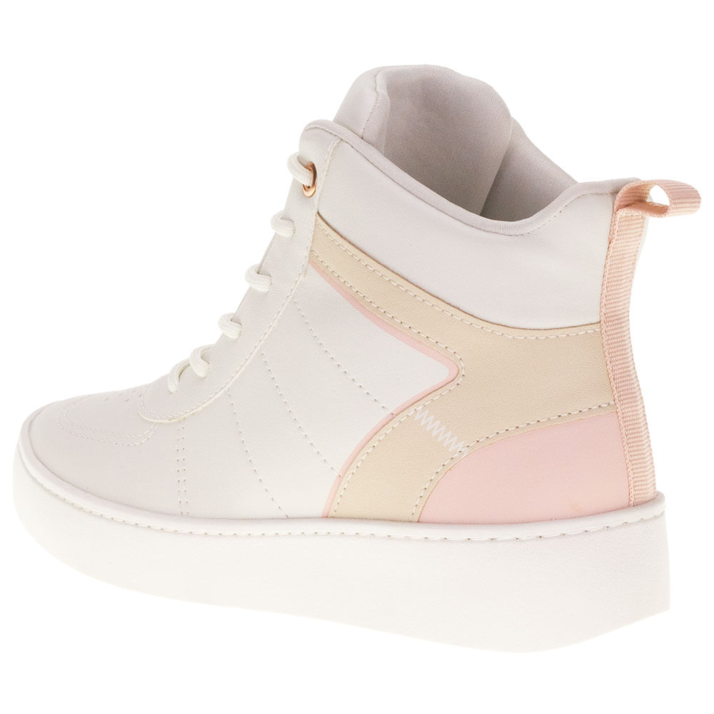 Tênis Feminino Cano Alto Ramarim 2277131 BEGE/ROSA 34