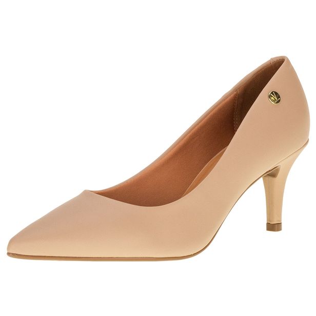 Scarpin Feminino Salto Médio Vizzano - 1185702 BEGE 36