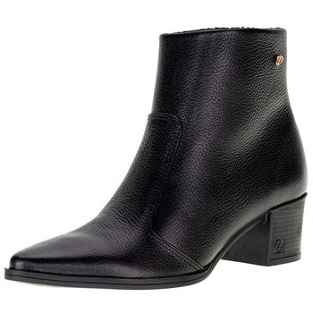 Bota Feminina Cano Baixo Pegada - 280505 PRETO - cloviscalcados