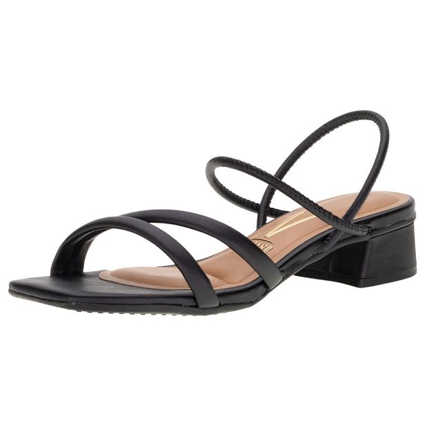 Sandália Feminina Salto Grosso Vizzano - 6454108 PRETO 34