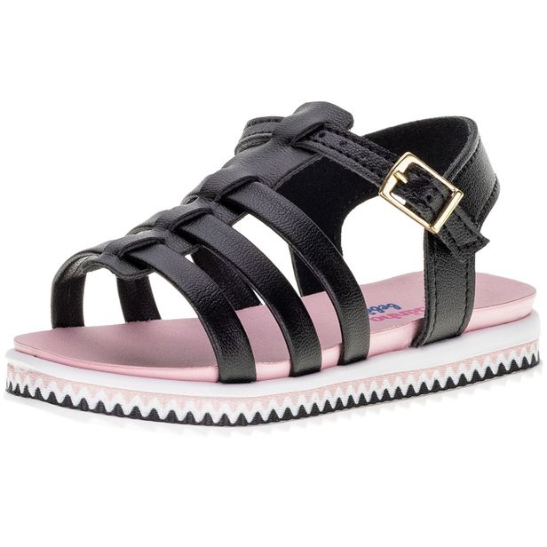 Sandália Infantil Feminina Molekinha - 2724204 PRETO 17