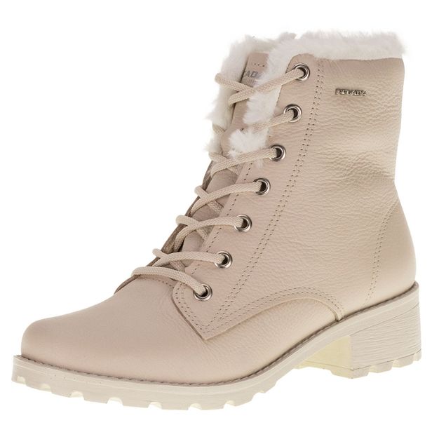 Bota Feminina Coturno Pegada - 281414 MARFIM 35