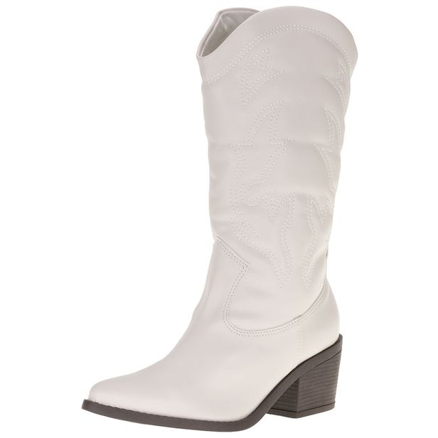 Bota Feminina Country Cano Médio Quiz - 631922 MARFIM 35