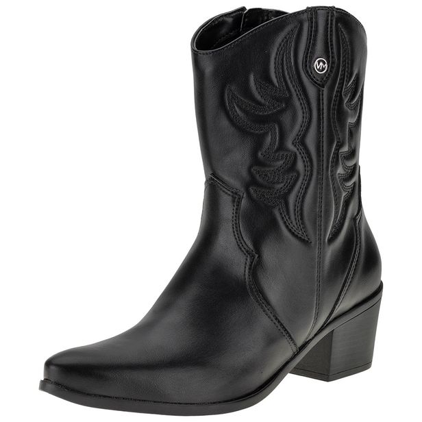 Bota Feminina Country Cano Baixo Via Marte - 231105 PRETO 34