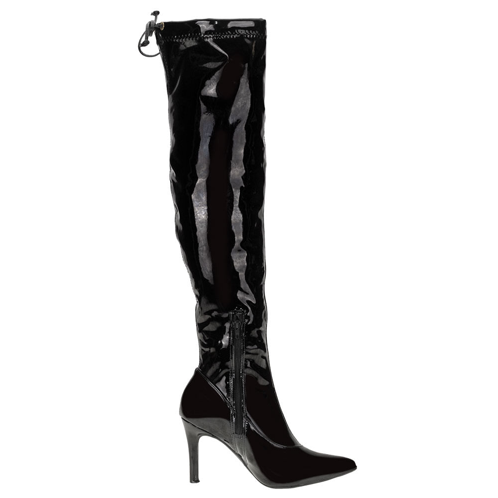 Bota Feminina Over The Knee Vizzano 3049241 VERNIZ/PRETO