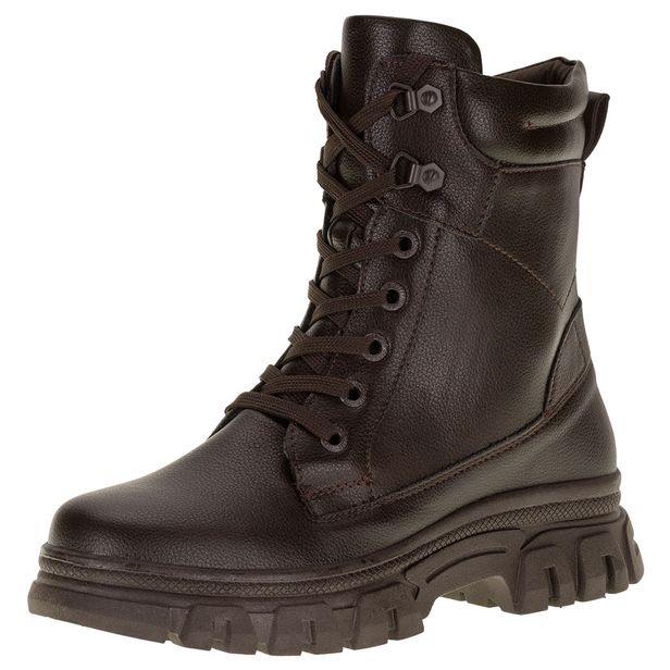 Bota Feminina Coturno Mooncity - 72162 CAFÉ 36