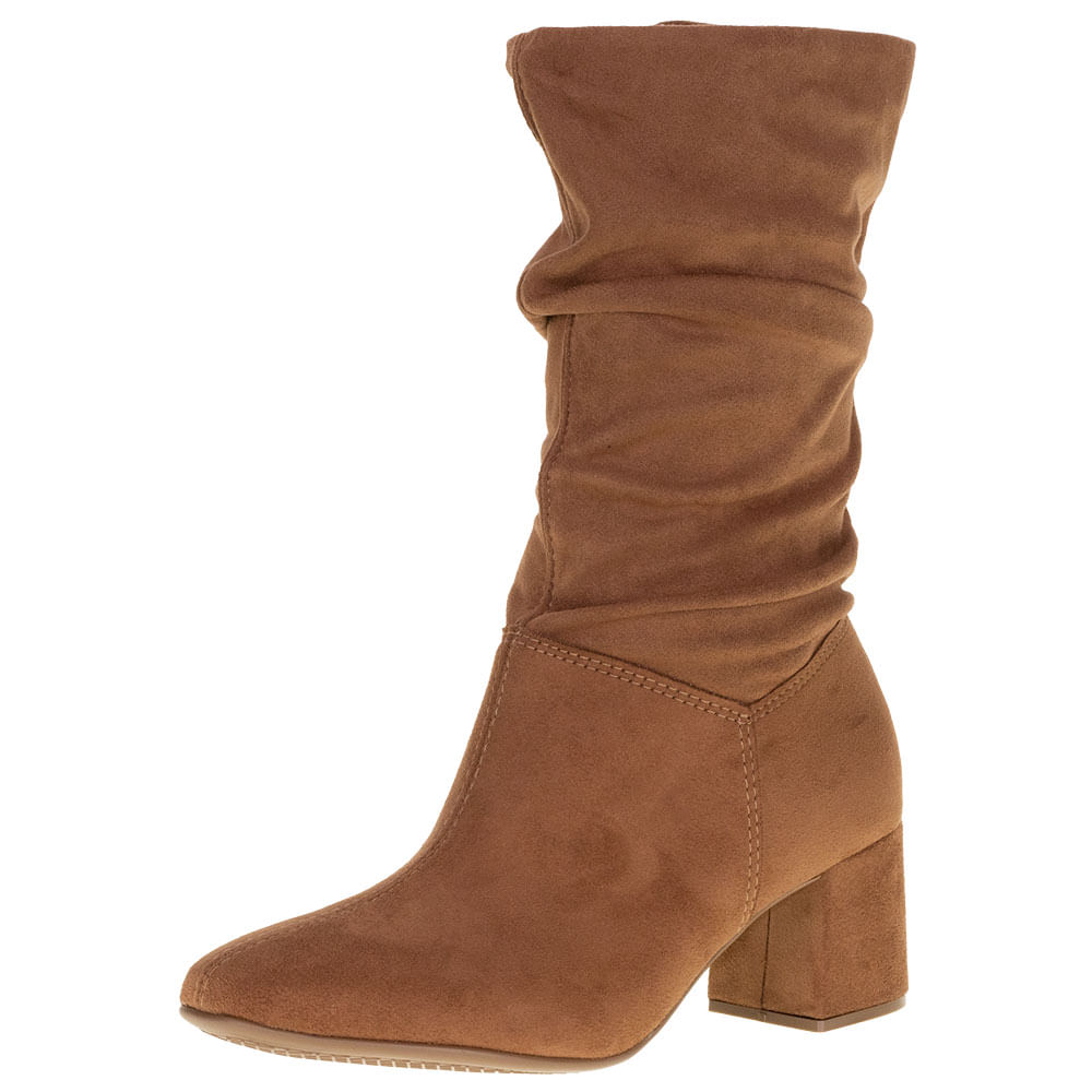 Bota Feminina Cano Médio Beira Rio 9076102 CAMEL cloviscalcados