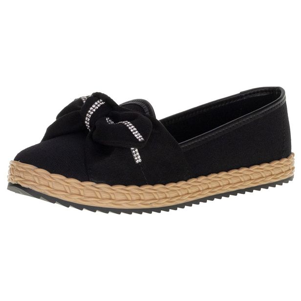 Sapatilha Feminina Moleca - 5696328 PRETO 36