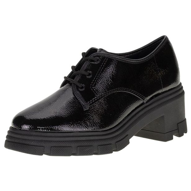 Sapato Feminino Oxford Moleca - 5777102 VERNIZ/PRETO 34