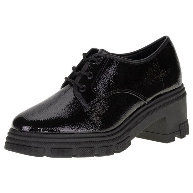 Sapato Feminino Oxford Moleca - 5777102 VERNIZ/PRETO 38