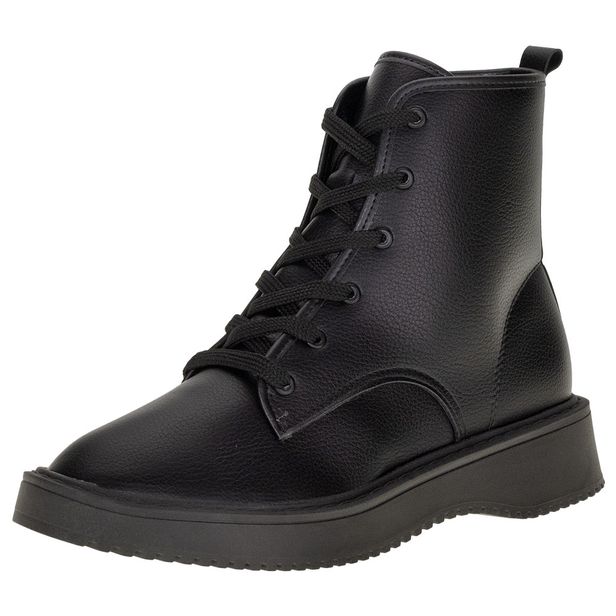 Bota Feminina Coturno Moleca - 5339100 PRETO 34