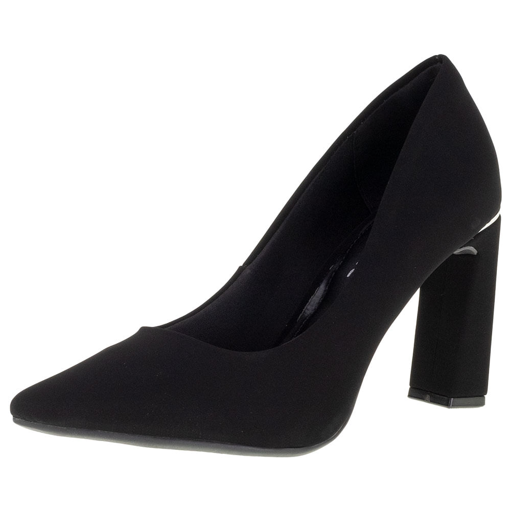 Sapato Feminino Salto Grosso Via Marte 234901 cloviscalcados