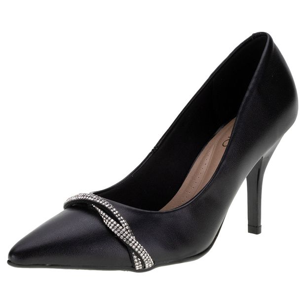 Scarpin Feminino Salto Fino Beira Rio - 41221476 PRETO 34