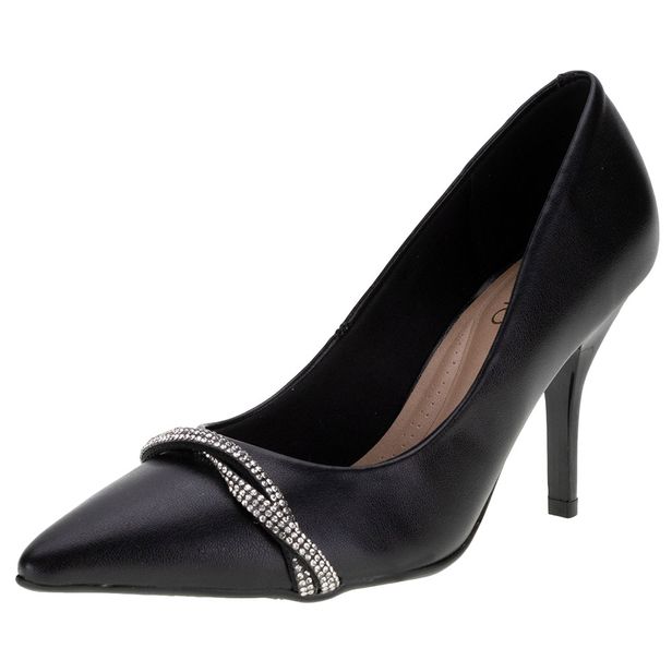 Scarpin Feminino Salto Fino Beira Rio - 41221476 PRETO 35