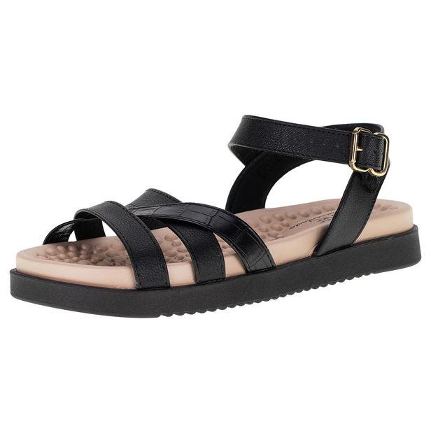 Sandália Feminina Flat Modare - 7178103 PRETO 34