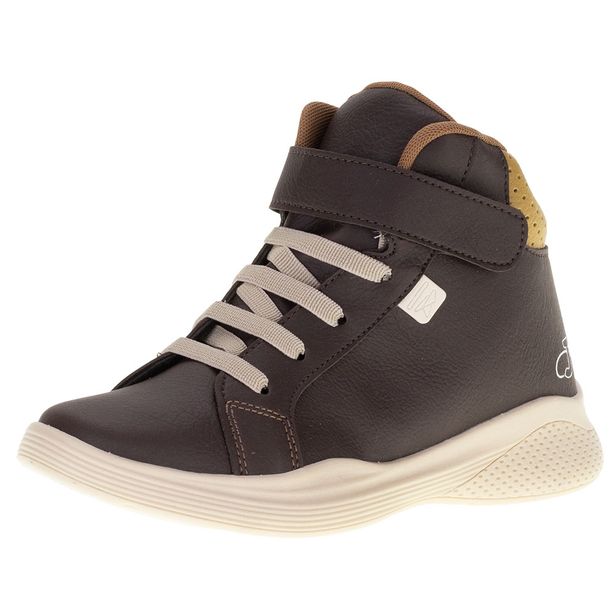 Tênis Infantil Masculino Cano Alto Jet Kids - 40034 CAFÉ 34