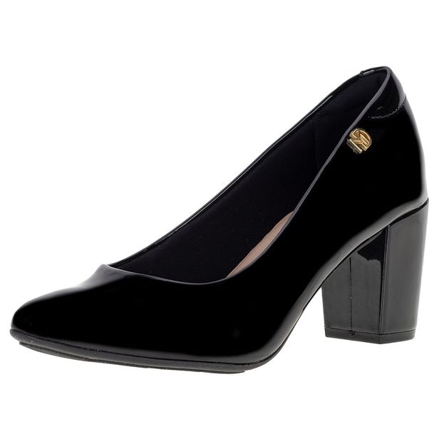 Sapato Feminino Salto Grosso Modare - 7377105 VERNIZ/PRETO 34