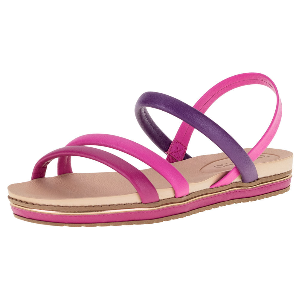 Sandália Feminina Rasteira Beira Rio 83211346 ROSA cloviscalcados