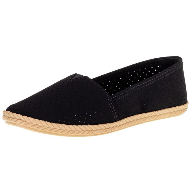 Sapatilha Feminina Alpargata Moleca - 5287200 PRETO/NOBUCK 34