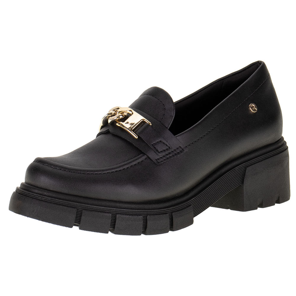 Mocassim Feminino Salto Grosso Ramarim 2312103 PRETO 34