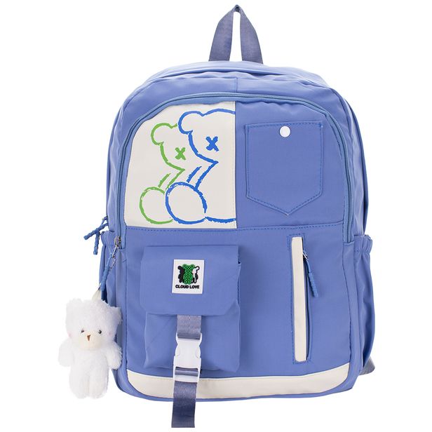 Mochila Feminina Arara Dourada - RY6672 AZUL