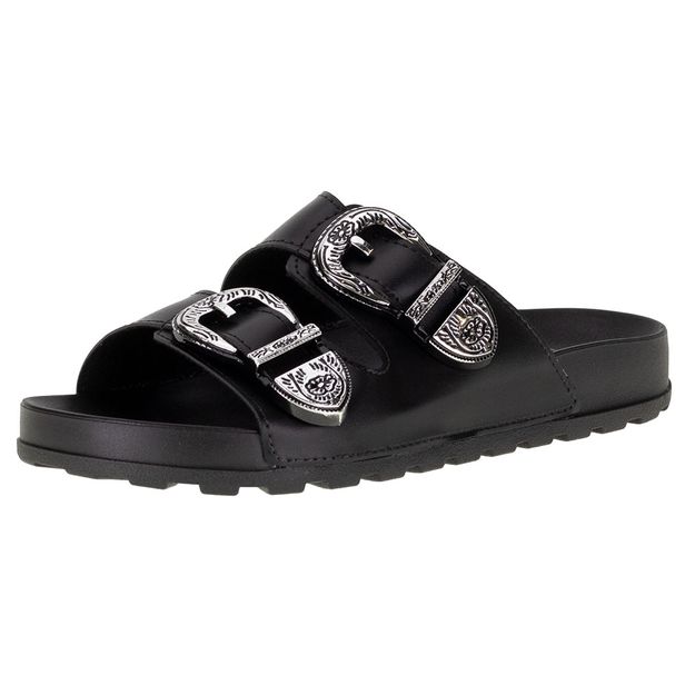 Sandália Feminina Conforto Moleca - 5436402 PRETO 34