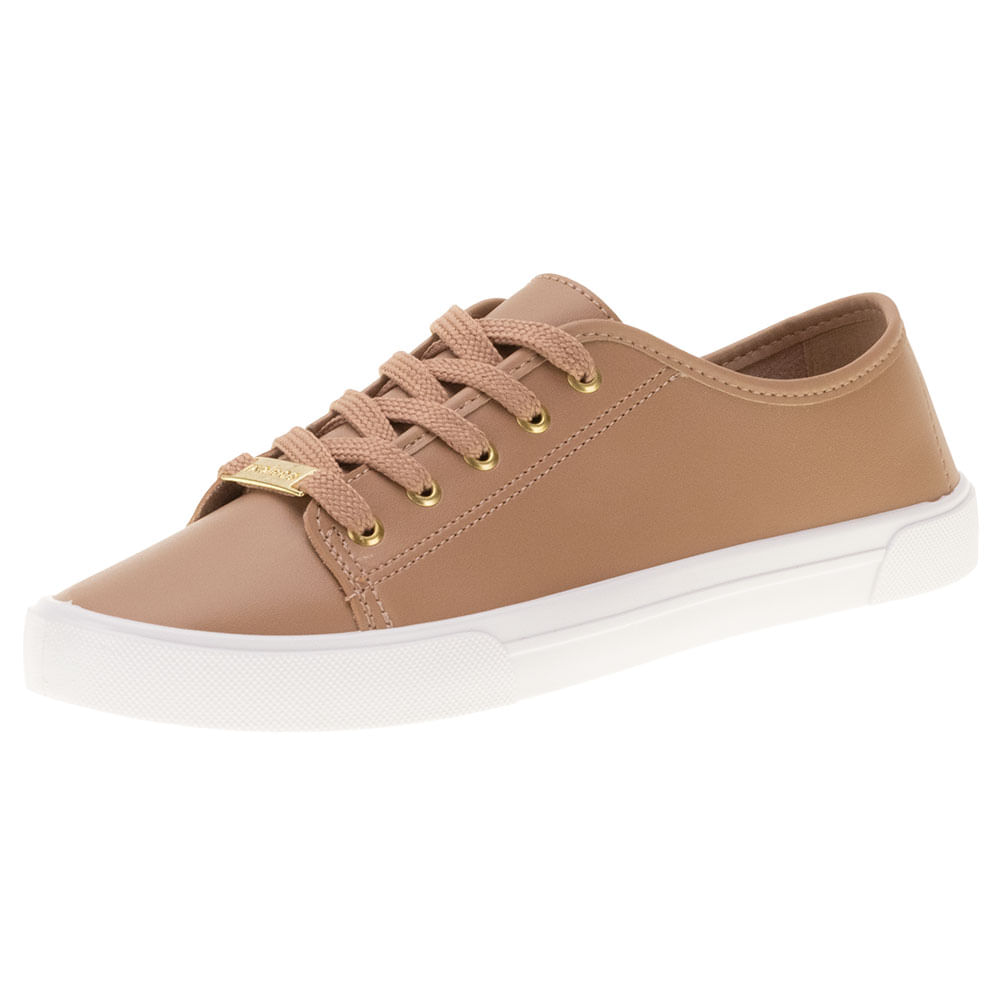 Tênis Feminino Casual Moleca 5296210 BEGE 01 cloviscalcados
