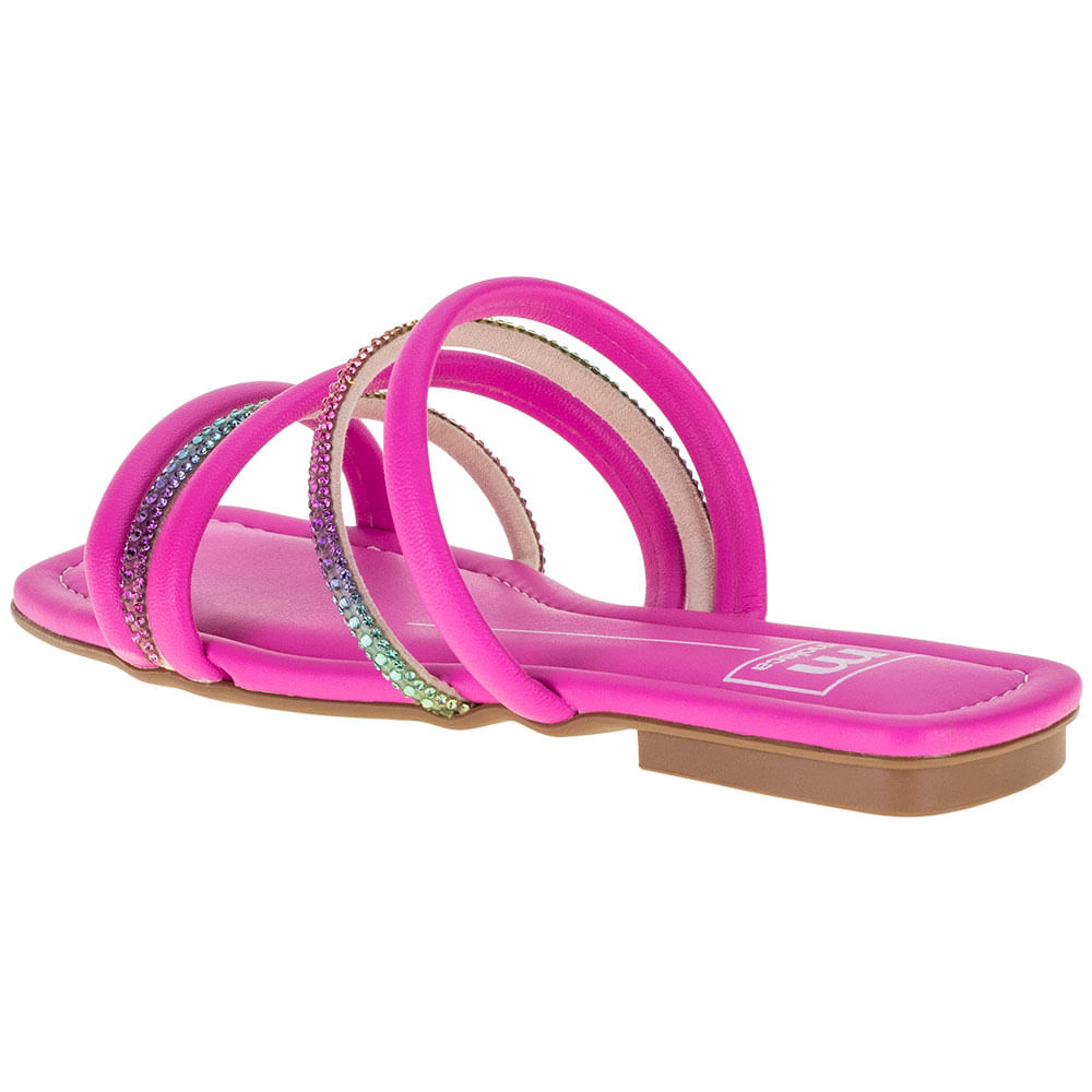 Sandália Feminina Rasteira Moleca- 5462118 PINK | Clovis Calçados