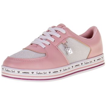 T nis Infantil Molekinha 25201907 BRANCO ROSA cloviscalcados