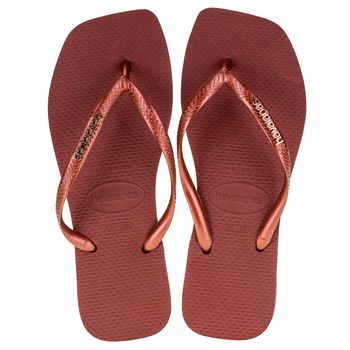 Havaianas Slim Square Flip Flop Sandal in Red
