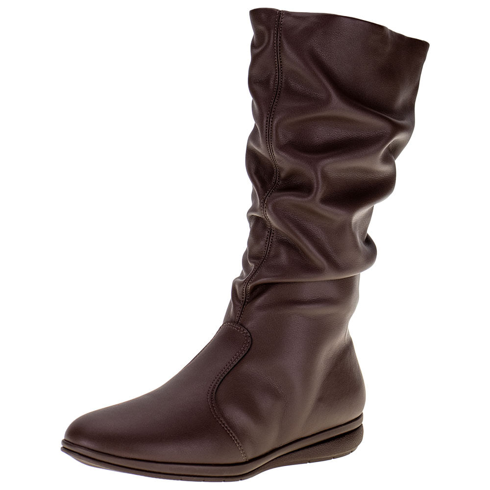 Bota Feminina Cano Médio Piccadilly 261025 CAFÉ cloviscalcados