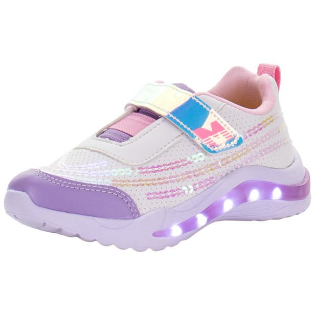 Tênis Infantil Led Minipé - MP2308 BRANCO/ROSA 23