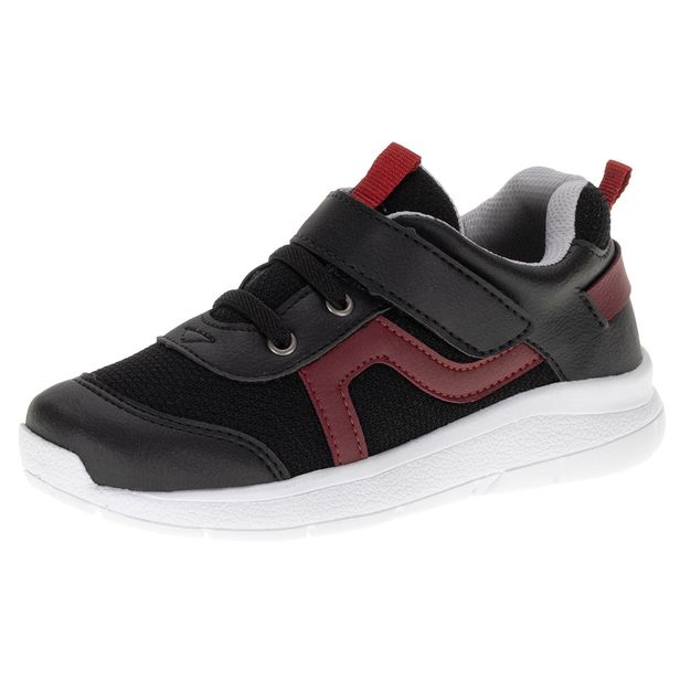 Tênis Infantil Masculino Finobel - PL1048377 PRETO/VERMELHO 22