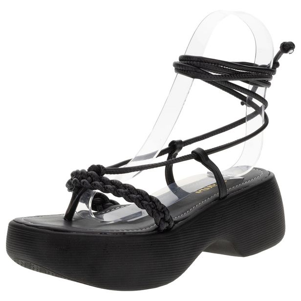 Sandália Feminina Salto Grosso Via Scarpa - 155716085 PRETO 36