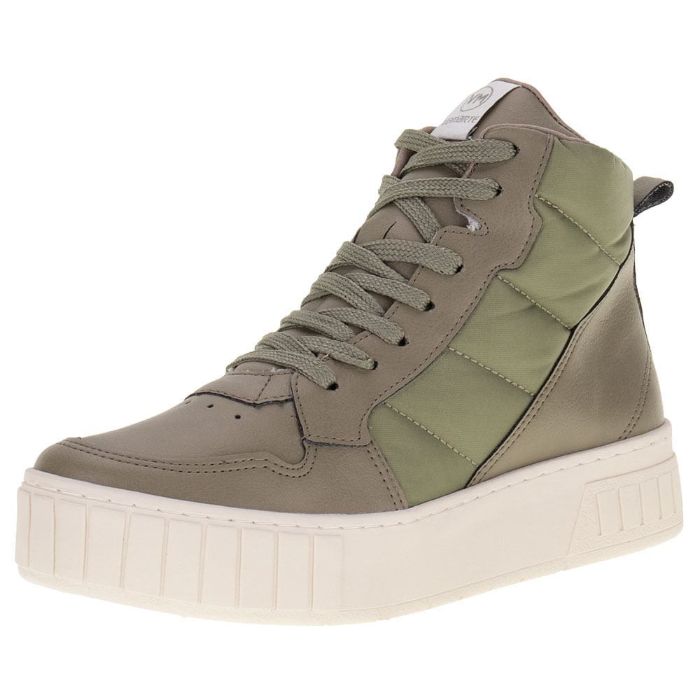Tênis Feminino Cano Alto Via Marte 221804 VERDE 01 cloviscalcados