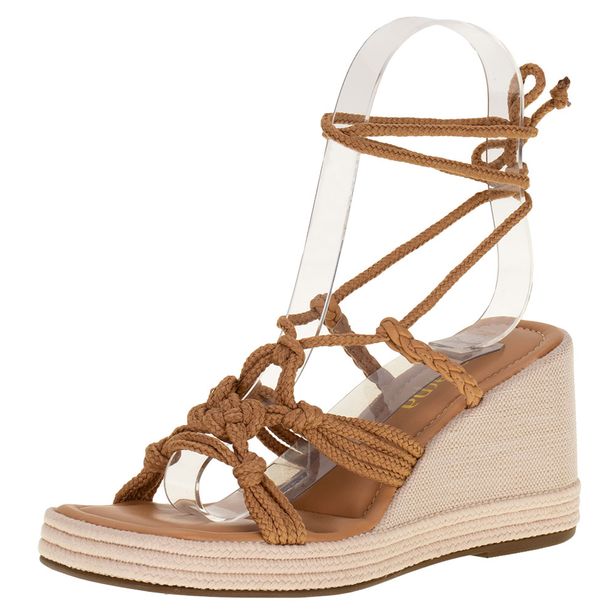 Sandália Feminina Anabela Via Scarpa - 155316051 CARAMELO 34