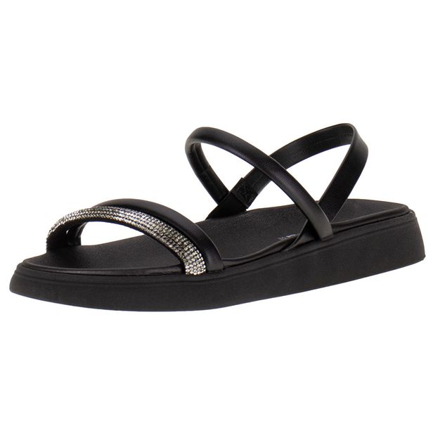 Sandália Feminina Flat Moleca - 5469124 PRETO 34