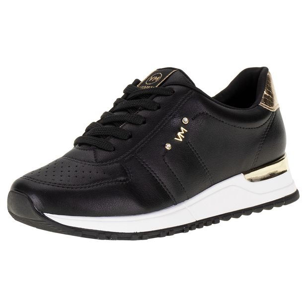 Tênis Feminino Jogging Via Marte - 235302 PRETO - cloviscalcados