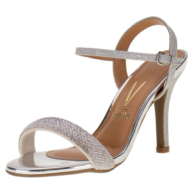 Sandália Feminina Salto Fino Vizzano - 6249491 PRATA 38