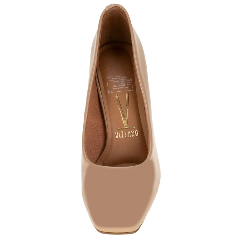 Sapato Feminino Salto Grosso Vizzano 1416104 BEGE 34
