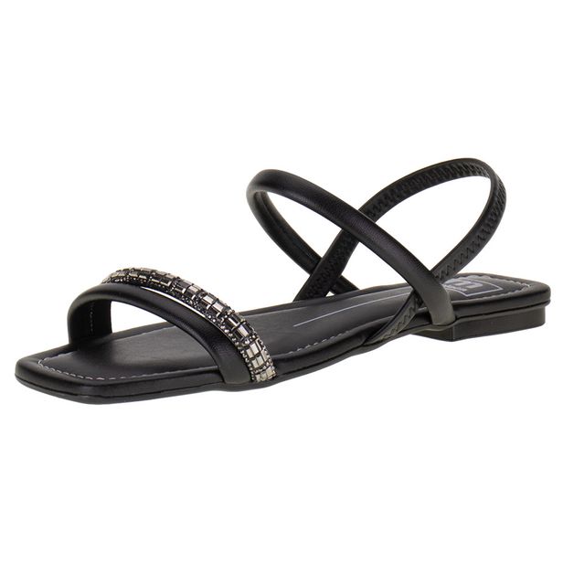 Sandália Feminina Rasteira Moleca - 5462111 PRETO 34