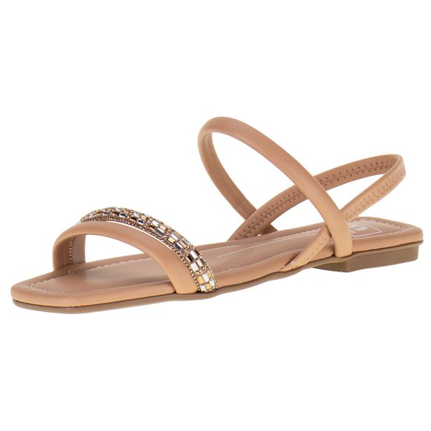 Sandália Feminina Rasteira Moleca - 5462111 BEGE 34